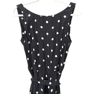 ANN TAYLOR Polka Dot Belted Maxi Dress VINTAGE Sz 10‎ thumbnail 4
