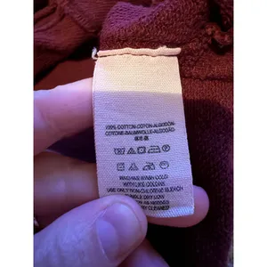 Free People Mock Neck Poncho‎ Sweatshirt Womens S Burgundy Oversized OB533959 thumbnail 6