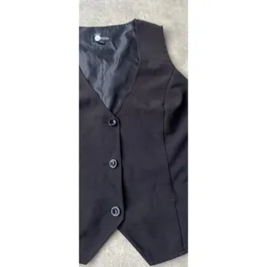 Vintage First Option Vest Jacket 3 Button Black Women’s Size 10 Formal thumbnail 11