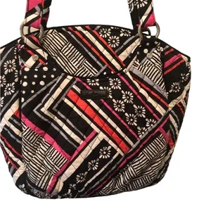 Vera Bradley Northern Stripes Large Trimmed Vera Shoulder Bag W/ Pockets Quilted thumbnail 3
