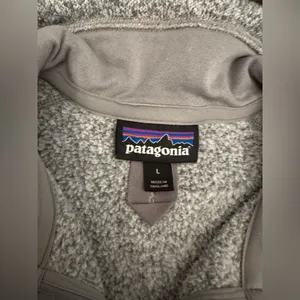 Patagonia Women’s Better Sweater 1/4 Zip Pullover Birch White- Size Large thumbnail 3
