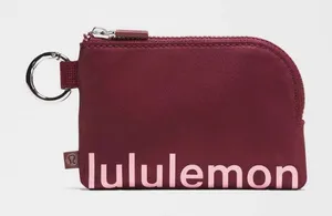 Lululemon NWT Clippable Card Pouch Burgundy Wristlet thumbnail 1