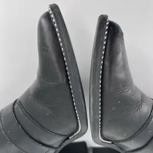 Steve Madden studded double‎ side zippers Ankle Booties Leather buckles size 7.5 thumbnail 5