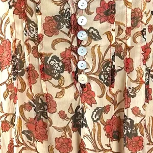 Free People Bohemian Billowy Floral See It Through Maxi Dress Tea Combo Large thumbnail 8