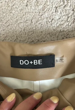 DO+BE Faux Leather Tan High Waist Belted Shorts thumbnail 3