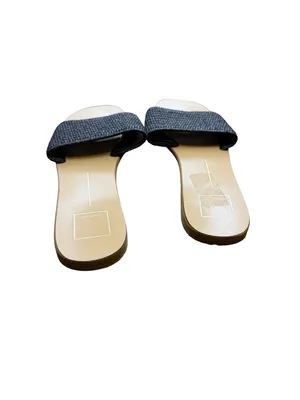 ✨🖤‎ Dolce Vita Woven Raffia Slide Sandals Black Size 10 🖤✨ thumbnail 4