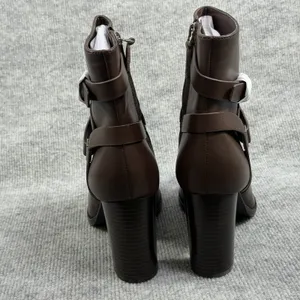 Lauren Ralph Lauren Size-US 9B Women Collins Block Heel Bootie Brown Leather thumbnail 10