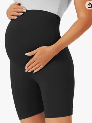 Isabel Maternity by Ingrid & Isabel Over Belly Bermuda Maternity Jean Shorts thumbnail 6