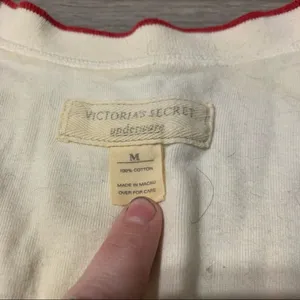 Vintage Victoria’s Secret Plaid PJ top; Medium thumbnail 2