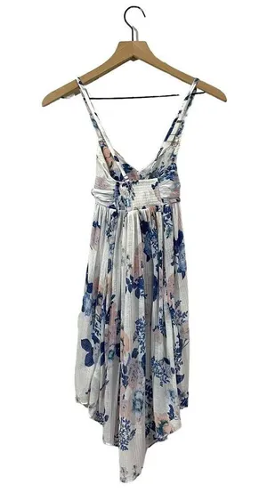 Free People Mirage Floral Printed Babydoll Minidress - White Multi - XS thumbnail 8
