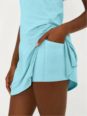Beach Riot Women’s Harlee One Shoulder Mesh Tennis Mini Dress In Blueberry Ice thumbnail 10