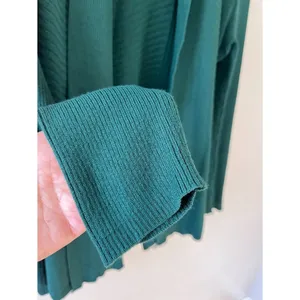 Dress Barn Retrology Sz M Green Stretch Open Cardigan Sweater Long Sleeves‎ thumbnail 5