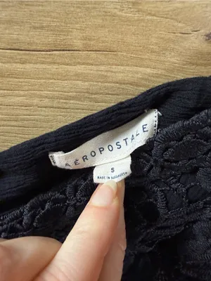 Aeropostale Black Lace Cropped Brami Top -Small thumbnail 5