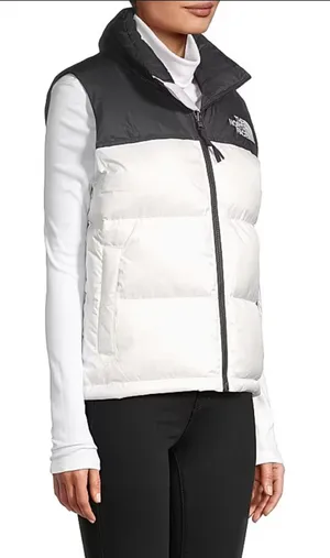 The North Face 1996 Retro‎ Nuptse 700 Down Black/White Vest Women's Size Large thumbnail 1