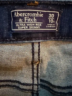 Abercrombie & Fitch Ultra High Rise Super Skinny Jeans Women’s 30/10 Dark Wash thumbnail 6