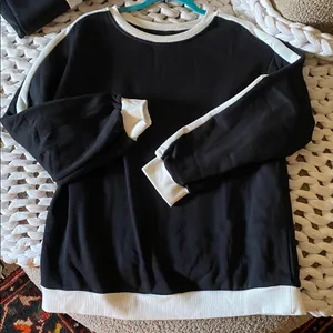 Black and White Tracksuit Set, Loose Fit thumbnail 5