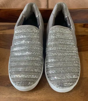 Stuart Weitzman Rhinestone Slip On Shoes thumbnail 1