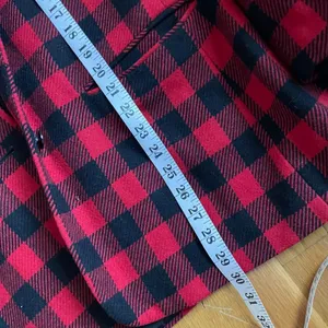 Vintage GAP Christmas Holiday Wool Blend Plaid Buffalo Check Red Black Blazer L‎ thumbnail 6