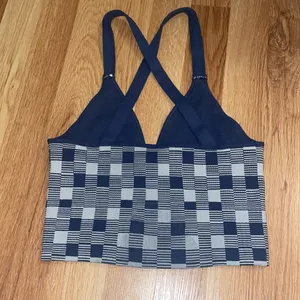 FP Movement Blue Checkered Cropped Tank Size M/L thumbnail 4