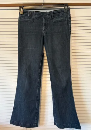 Banana‎ Republic Dark Wash Flare Jeans Women's Size 28 6R Bootcut Denim thumbnail 1