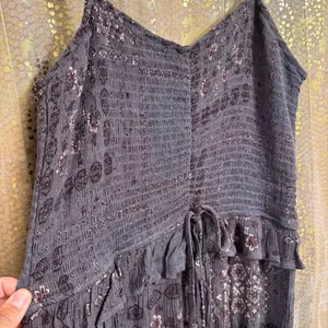 Blue B Purple Blue Paisley Boho Wide Leg Jumpsuit Romper Large thumbnail 4
