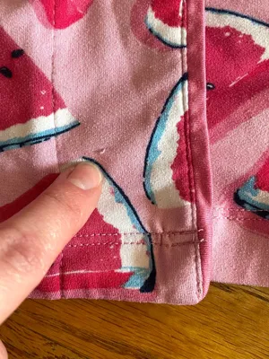 MUNKI MUNKI Pink White Blue Watermelon Fruit Print Short Sleeve Pajama SHIRT PJs thumbnail 14