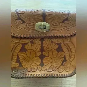 Mexican Hand Tooled Purse Bag Artesanal thumbnail 4