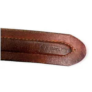 Vintage Jordache Leather Solid Brass Buckle Belt 34"/ 1.5" Unisex Men Women thumbnail 6