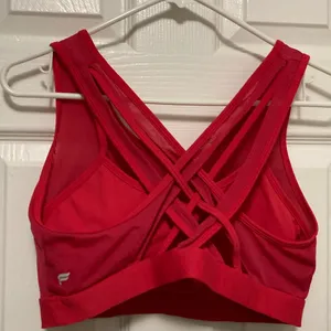 Fabletics Faye Red Strappy High Impact Sports Bra thumbnail 10