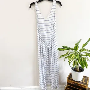 PilyQ‎ Bay Stripe Sophie Tie Dress Swim Cover Up Beach Resort Wear M/L thumbnail 2
