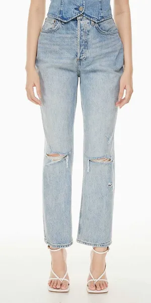 Aritizia Denim Forum The Joni High Rise Loose 29L 90s Grunge Organic Cotton 26 thumbnail 1