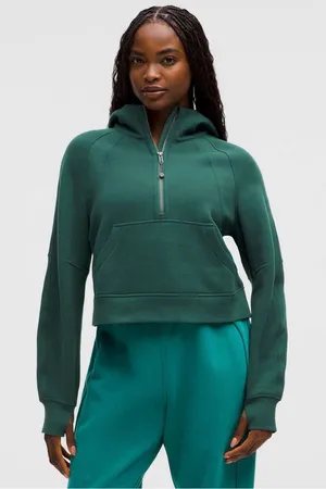 lululemon athletica Dark Green Half-Zip Hoodie thumbnail 1