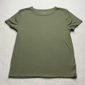 American Eagle Womens Olive Green Short Sleeve Crew Neck T-Shirt Size L thumbnail 1
