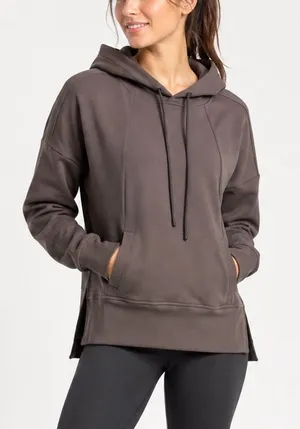 Athleta Mission Hoodie in Shale Brown Size Medium thumbnail 1
