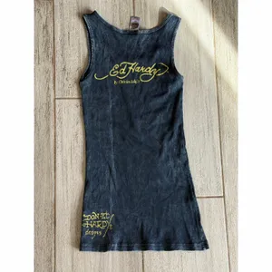 Vintage Ed Hardy Skull & Dagger Womens Graphic Tank Ribbed One Size thumbnail 5