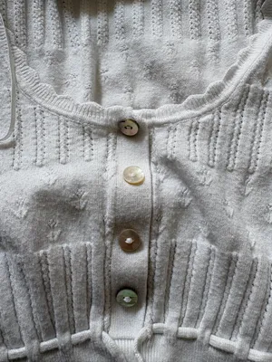 ZARA Top Cropped White thumbnail 3