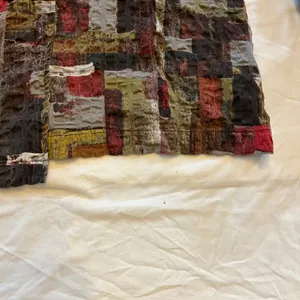 Habitat Clothes to Live In Abstract Crinkle Patchwork Blouse Top Medium thumbnail 4