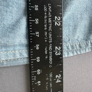 NWT Levi’s Top Women's XL Blue Chambray Button Front Balloon Sleeve thumbnail 11