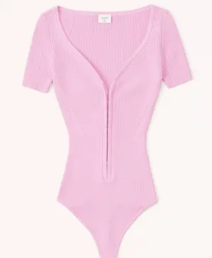 Abercrombie Pink Clasp Bodysuit thumbnail 1