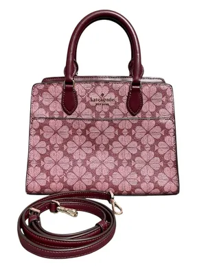 Kate Spade Signature Spade Pink Floral Jacquard Top-Handle 2-Way Satchel thumbnail 1