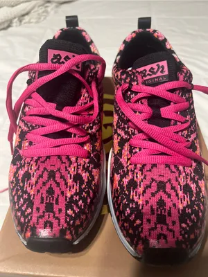 Ash Hot Pink Lace-Up Platform Sandals thumbnail 7