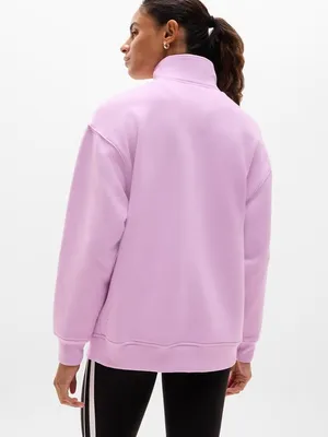 New Athleta M Forever Fleece 1/4 Zip Sweatshirt Fleur Pink Medium Regular thumbnail 3