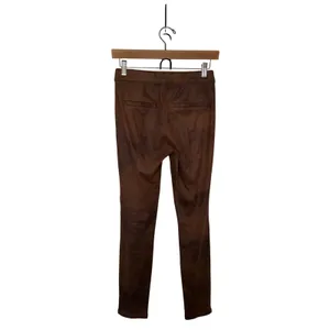 Free People Womens Leggings S Brown Faux Suede Vegan Leather Moto Seam Stretch thumbnail 2