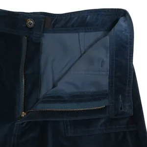 FRYE Womens 27 Camber Wide Leg Crop Velvet Pant in Midnight Blue thumbnail 9