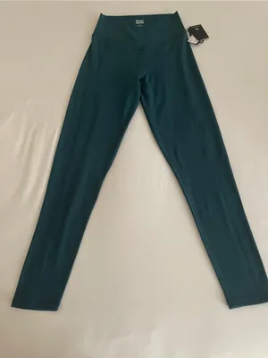 NWT PAC 1980 by PacSun Ribbed Crossover Leggings - Dark Teal - Size M thumbnail 2