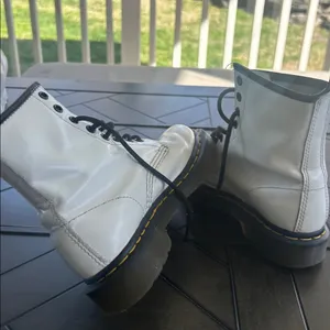 Dr. Martens classic white lace up retro boots size 5 US ladies combat moto thumbnail 7