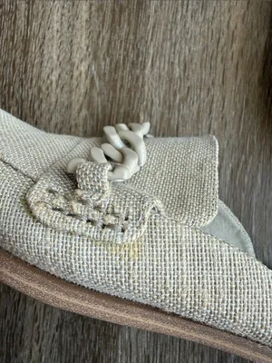 Dolce Vita Beige Chain-Trim Mules thumbnail 4