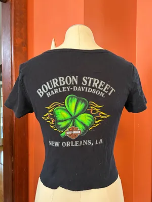 Harley Davidson Lady Luck Rhinestone Scoop Neck Tee thumbnail 4