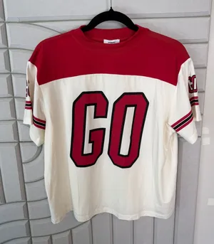 Miaou Knox Top GO Red White Rogue NEW NWT Large thumbnail 1