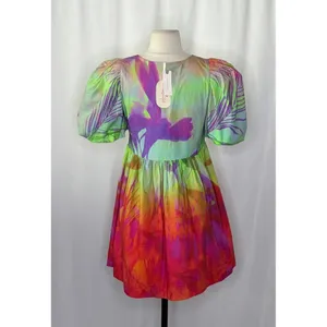 NWT!! Anthropologie Plenty by TRACY REESE Tie Dye Puff Sleeve Dress X-Small thumbnail 9